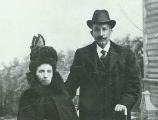 Благодетелят Димитър Кудоглу със съпругат си Екатерина